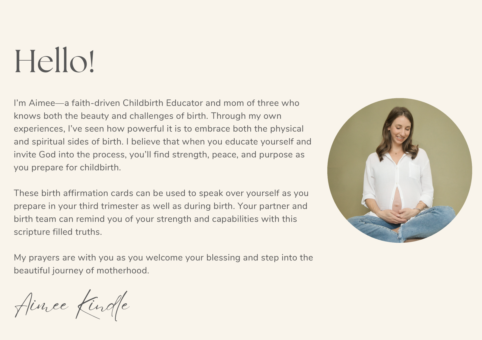 Birth Affirmation Cards