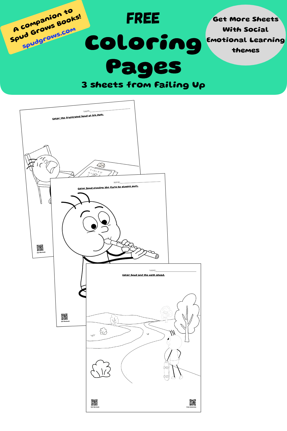 Coloring sheets from the Failing Up Book