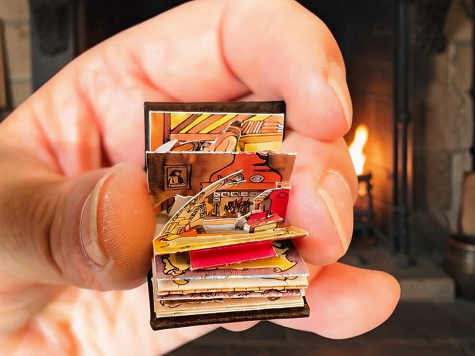A5 Leather Bound Pop-up Book