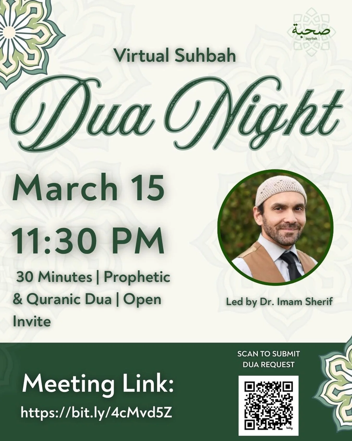 Tonight&rsquo;s, باذن الله, we will gather for a special spiritual session on one of the odd nights of this blessed month. I invite you all to prepare your hearts and join us with sincerity, humility, and hope in the mercy of رب العالمين.
We will beg