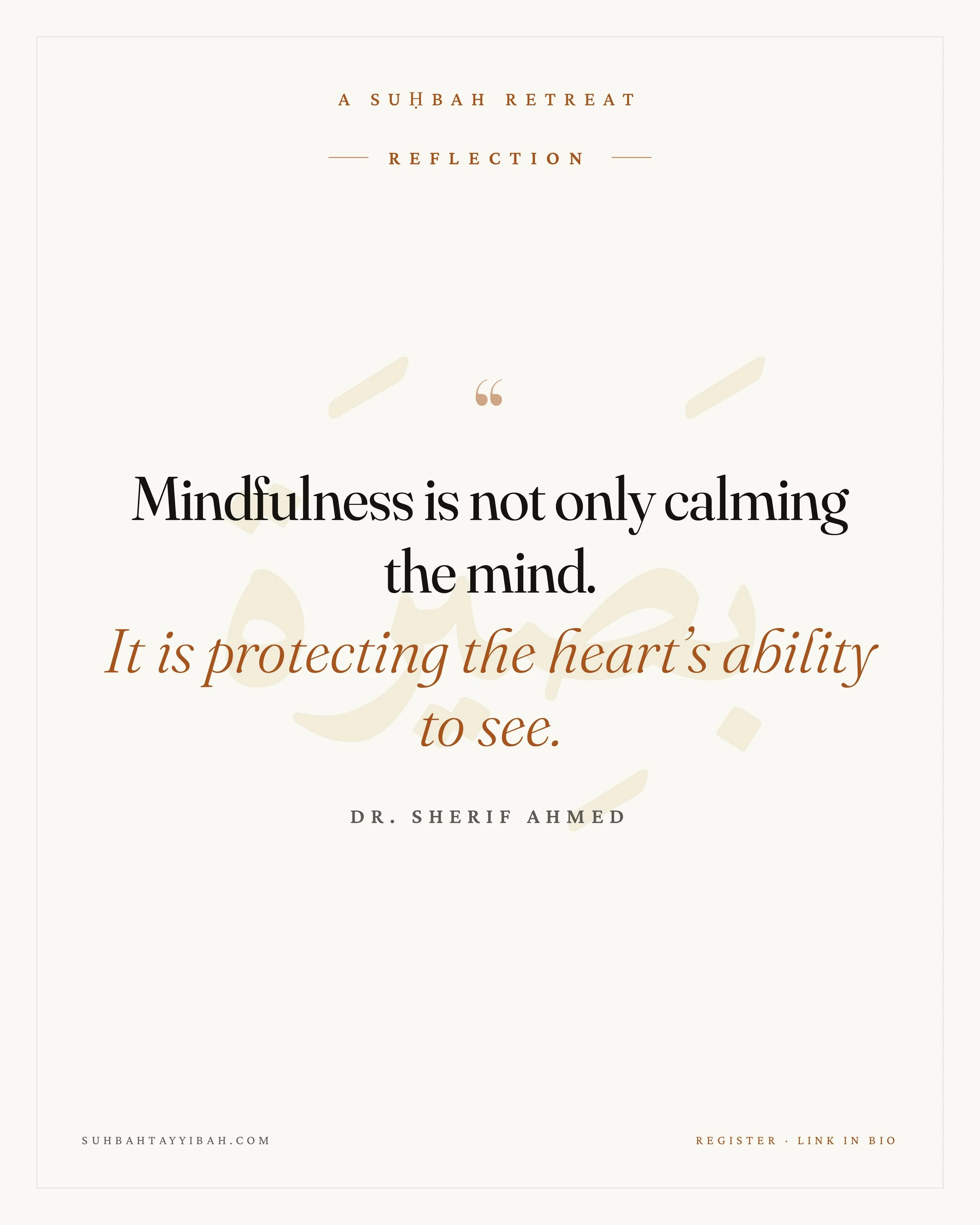 Our hearts rarely sit in stillness anymore.

Everything moves so fast. Messages, screens, notifications, noise. Non-stop! And slowly, without even noticing, the heart loses its ability to reflect. Instead of becoming aware, it becomes reactive. I not