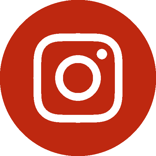 Instagram logo with a red background and black outline of a camera