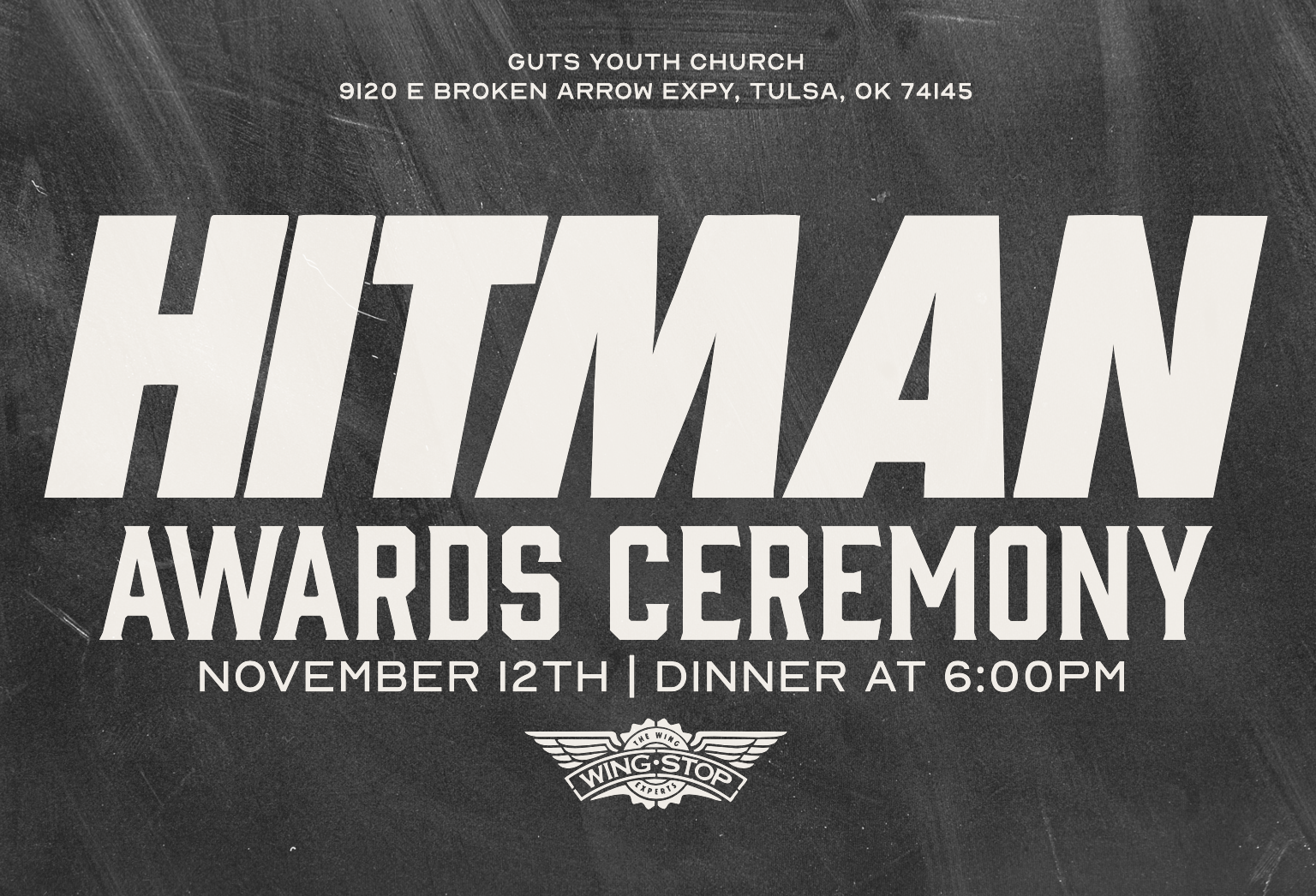 Hitman Awards Ceremony Flyer with dates and times
