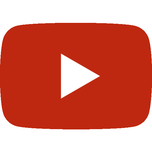 Red YouTube play button icon.