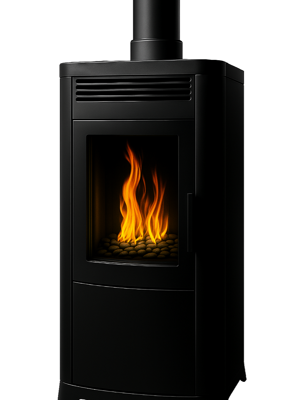 Ramonage professionnel de poêle à granulée avec conduit de fumée propre et sécurisé.