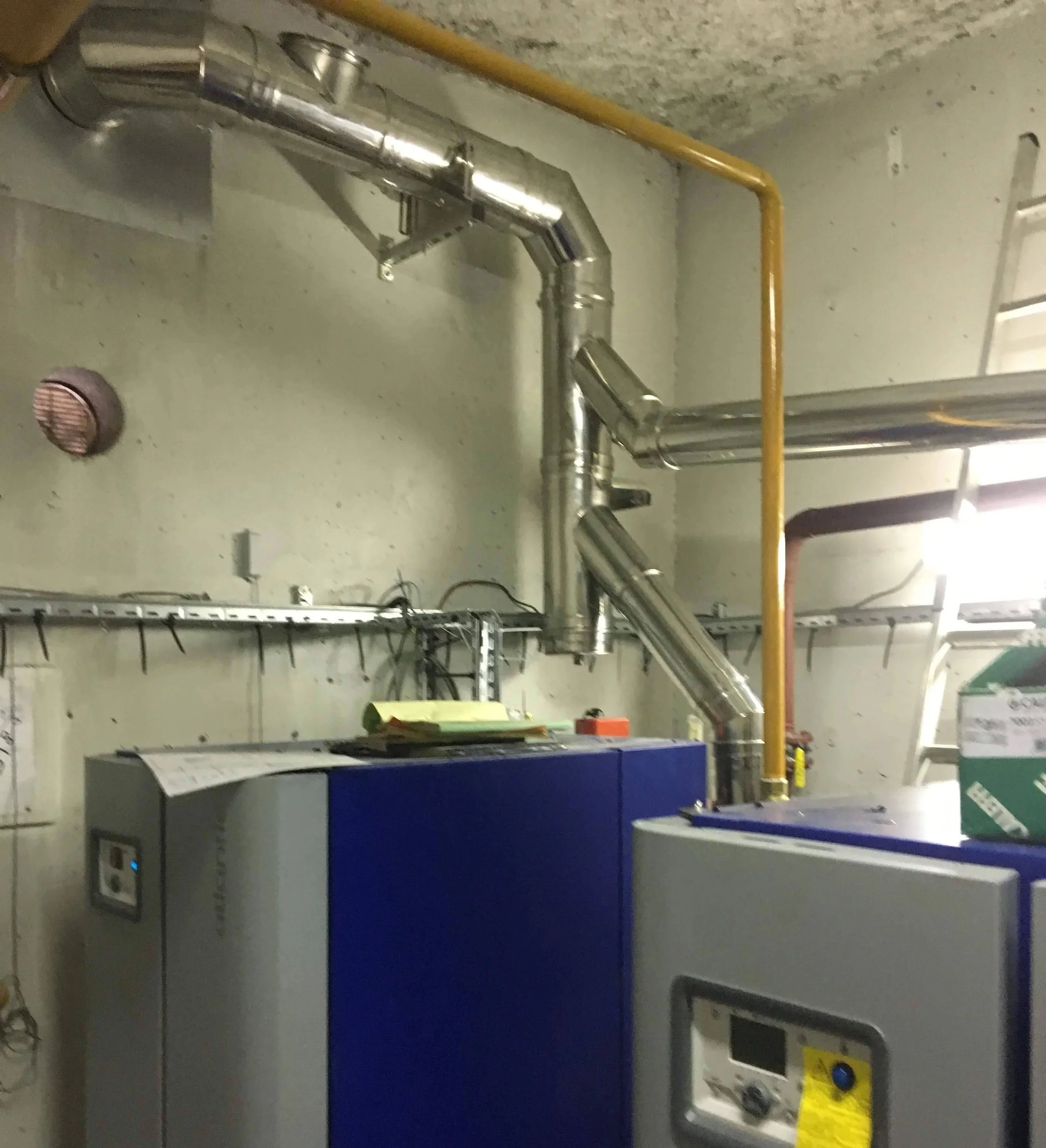 Raccordements de deux chaudières collective