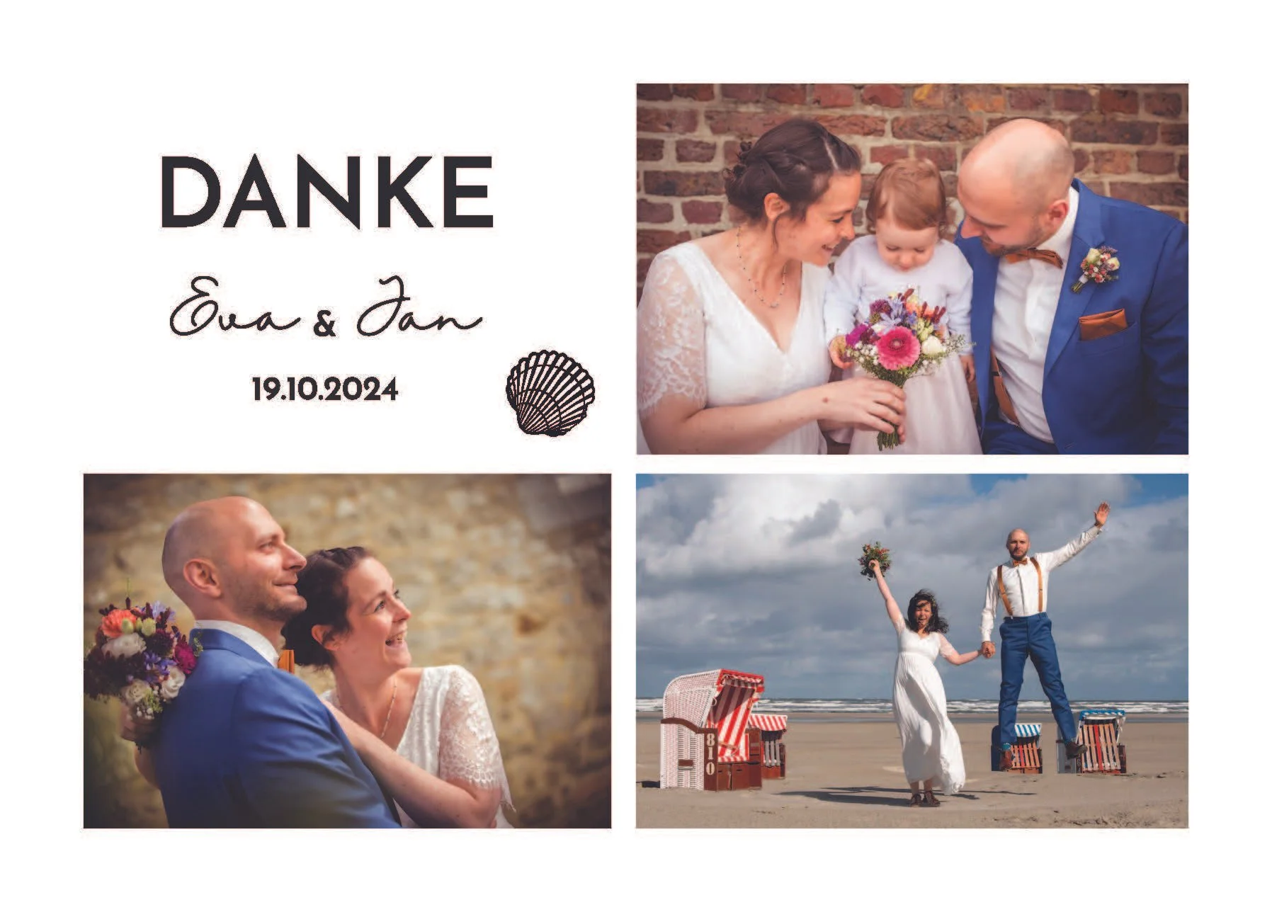 Hochzeits-Danksagung