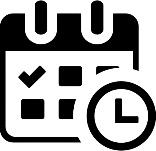 A Black Schedule Icon