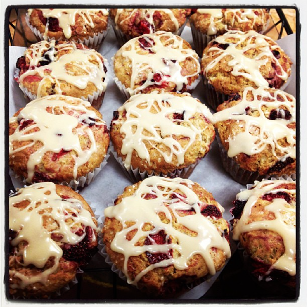 Maple Strawberry Muffins