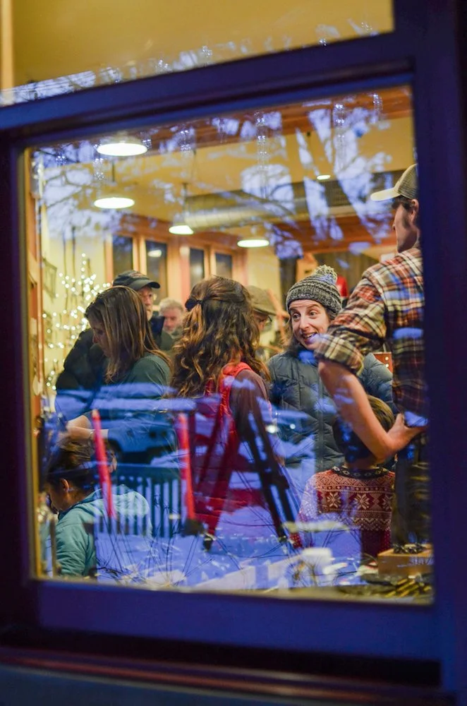 'Christmas at the Very End of the Road' party at The Mazama Store, WA.