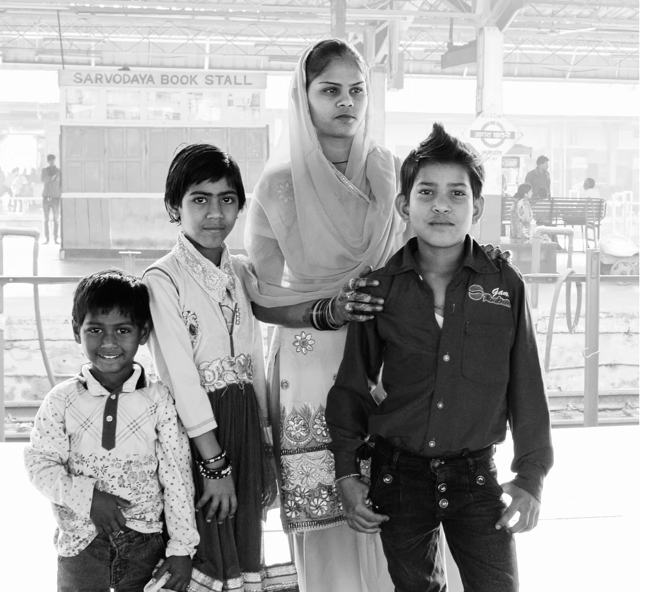 Family at the Train Station