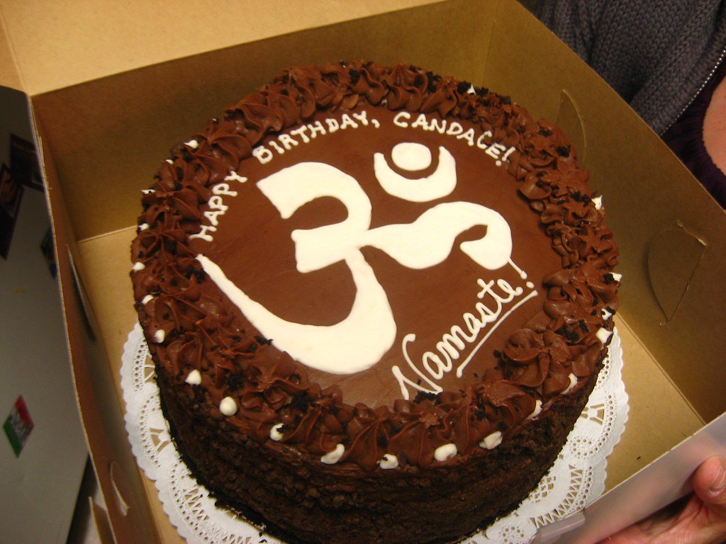 Namaste Symbol Birthday Cake
