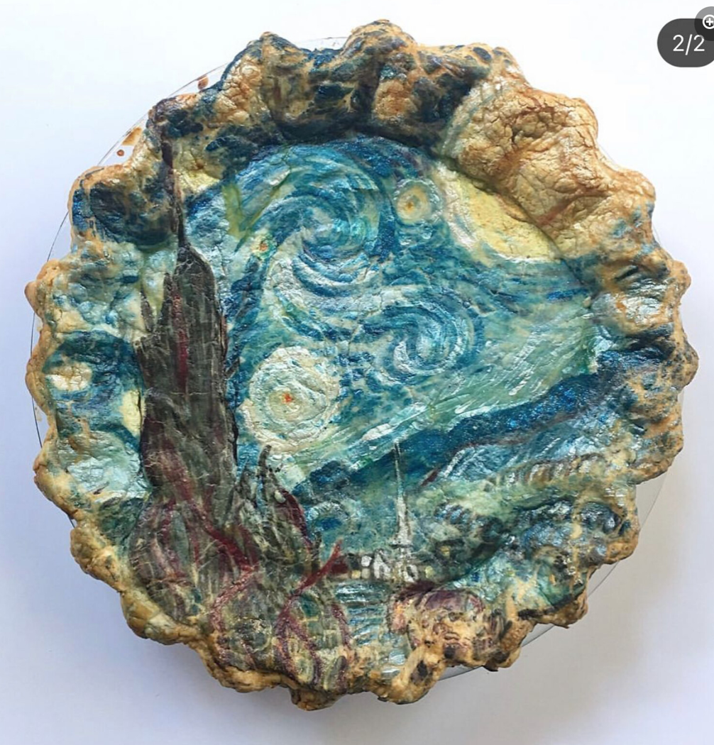 'Starry Night' on a Pie Crust Baked