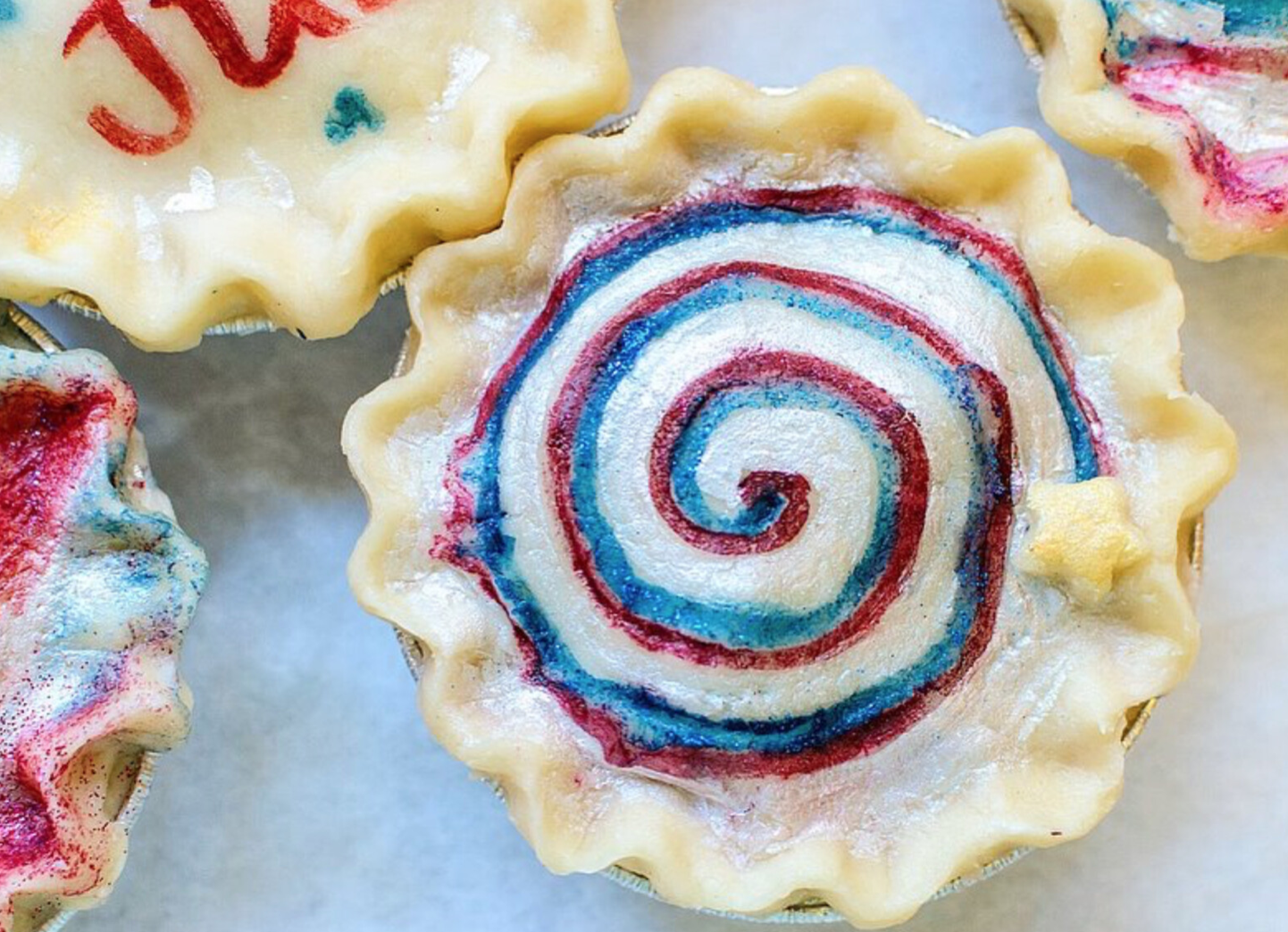 4th of July Decorated Mini Pies