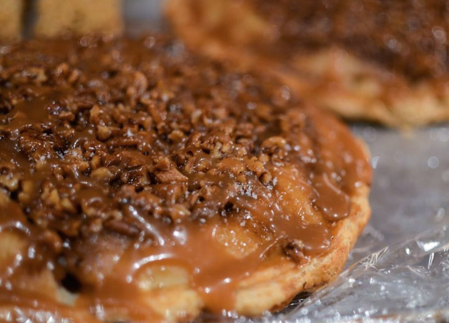 Salted Caramel Upside Down Apple Pie