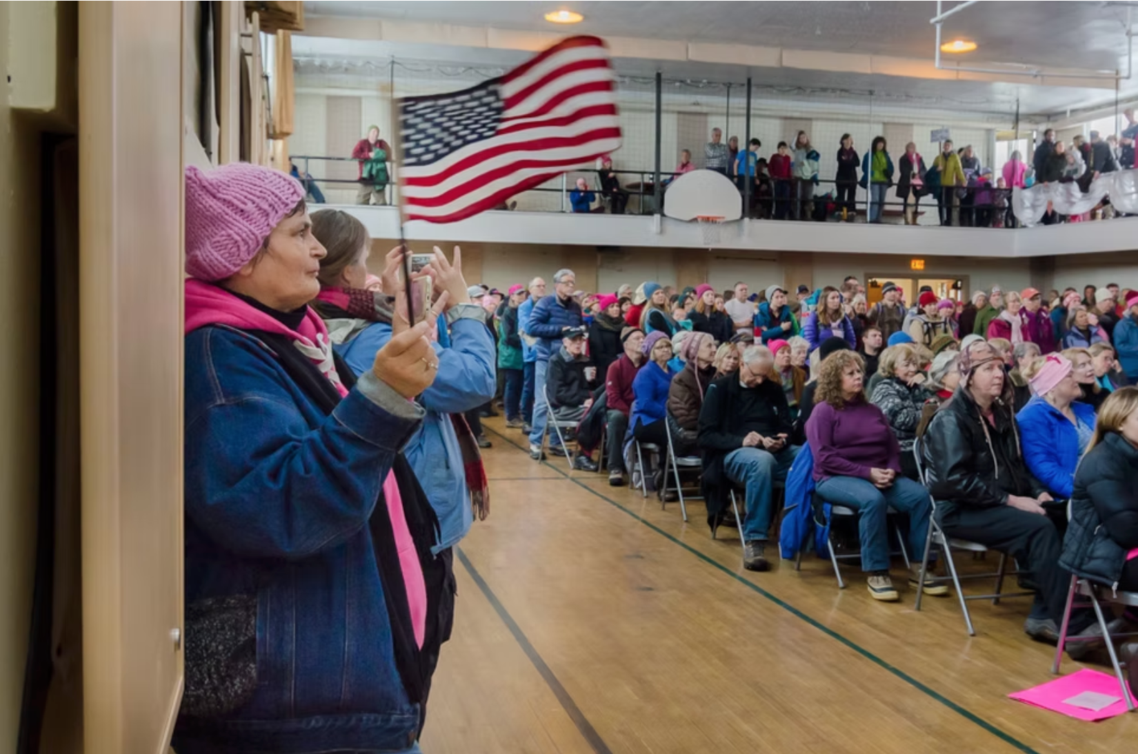Women's March in Twisp, WA for The Methow Valley News, 2017.