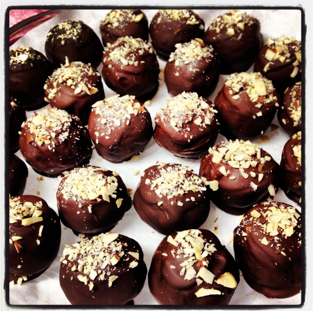 Dark Chocolate Almond Truffles