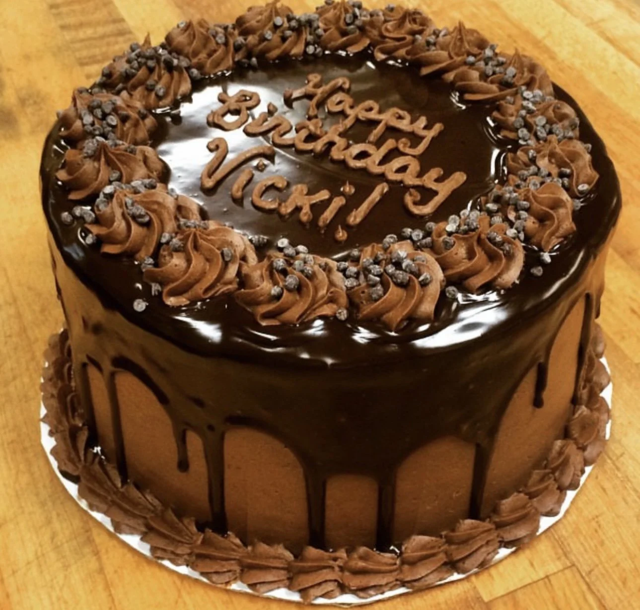 Triple Chocolate Birthday Cake