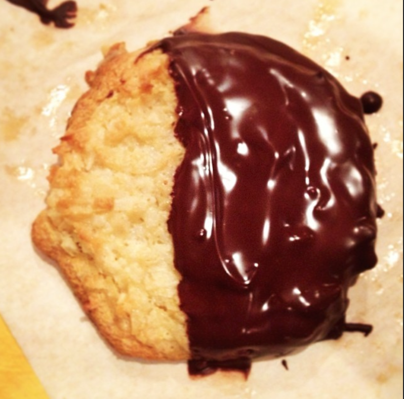 Chocolate Dipped Macaroon