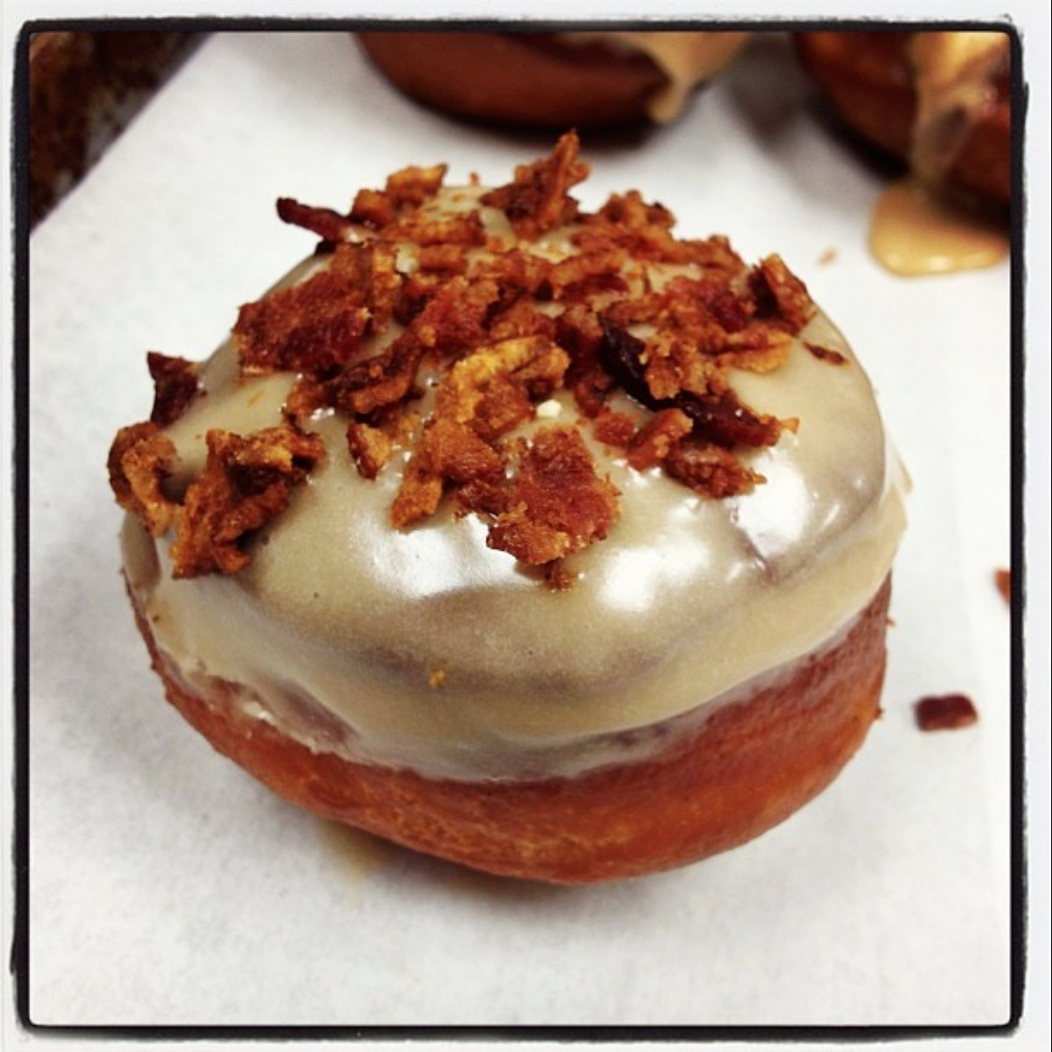 Maple Cream Bacon Donut