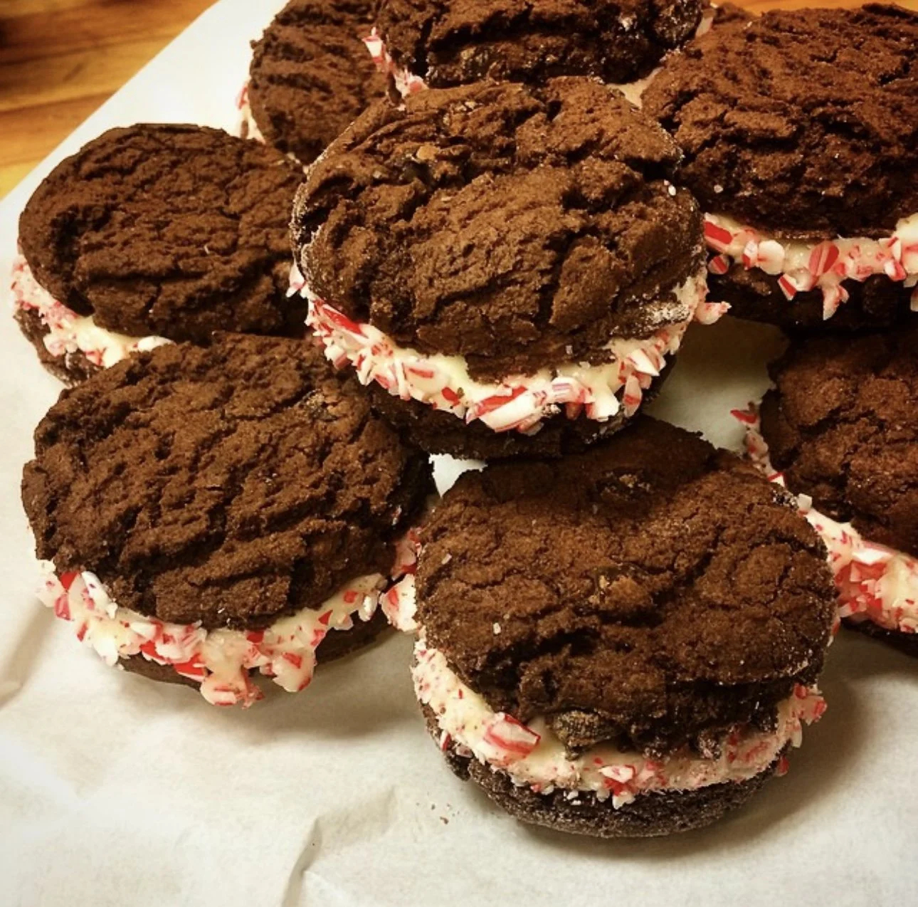 Chocolate Peppermint Sandwich Cookies