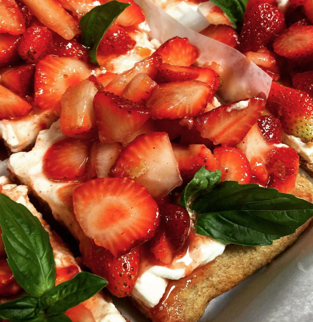 Rustic Strawberry Tart with Basil