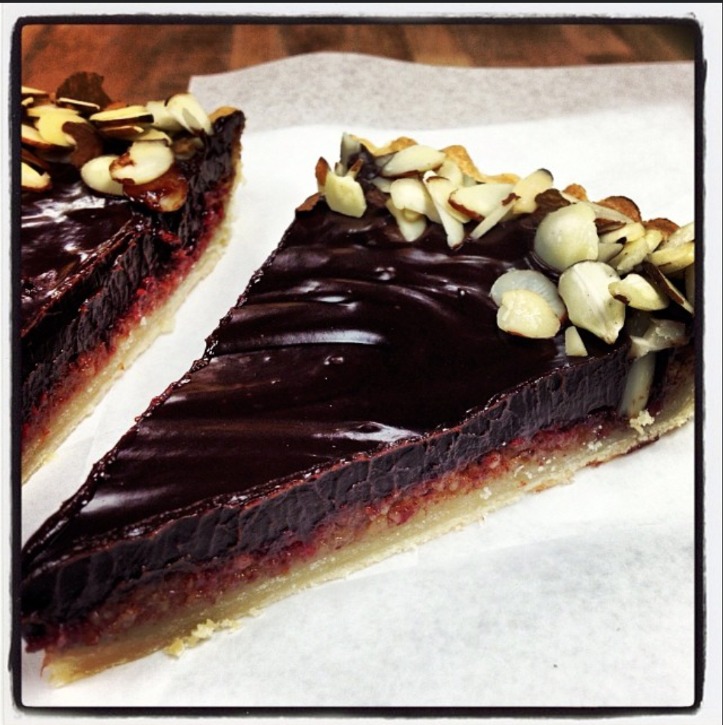 Chocolate Raspberry Almond Tart