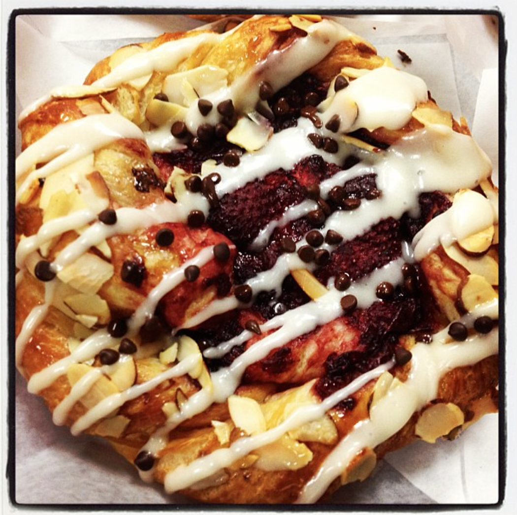 Strawberry Almond Chocolate Chip Pastry