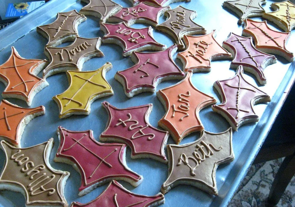 Authumn Leaves Sugar Cookie Placeholders for Thanksgiving