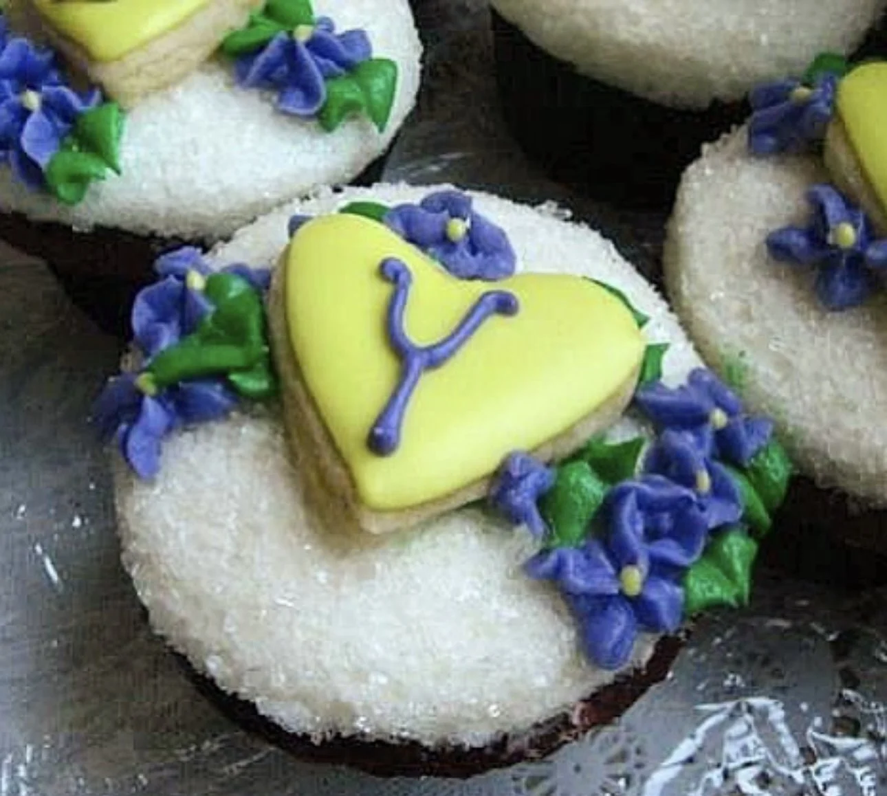 Baby Shower Cupcakes topped with Sugar Cookie