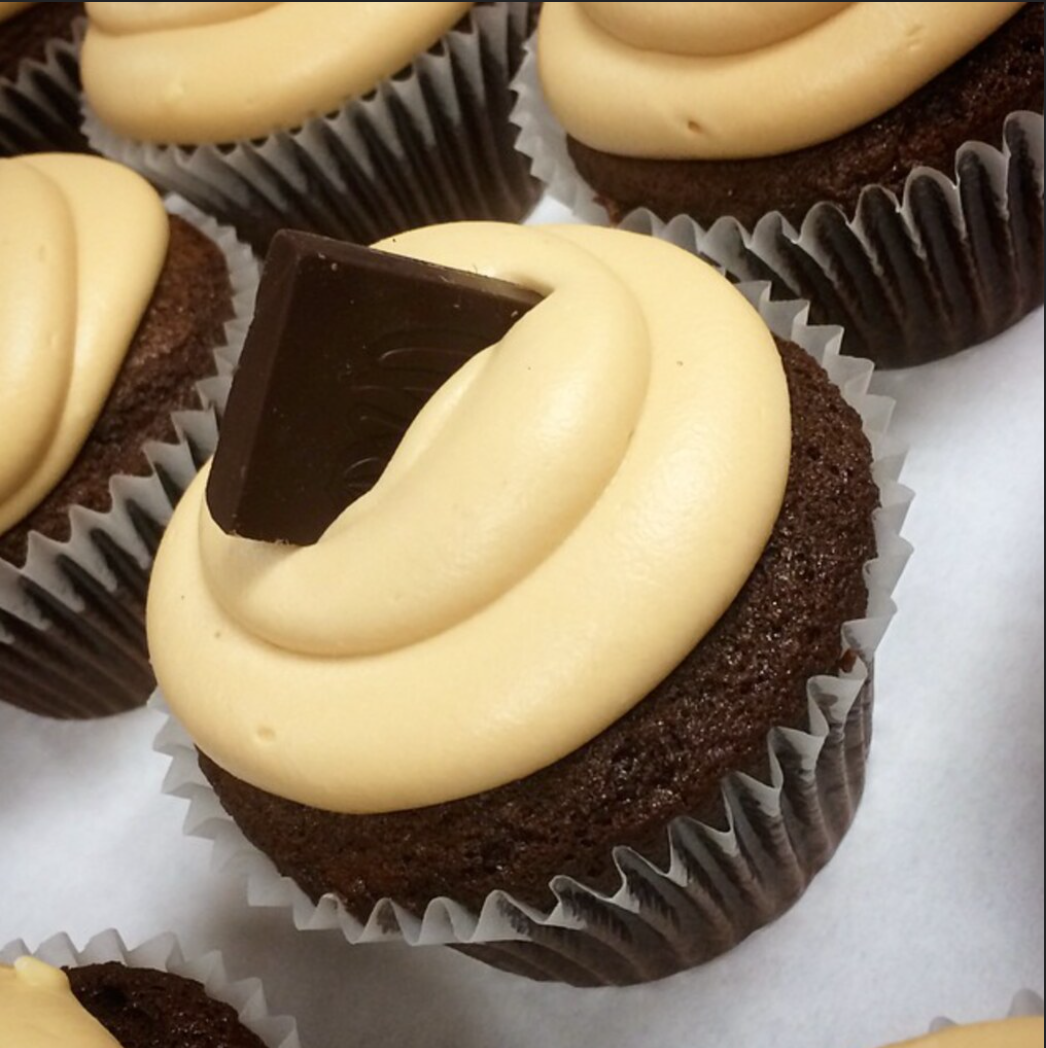 Chocolate Stout Cupcakes, Baileys Espresso Buttercream and Theo Vanilla Nib Chocolate