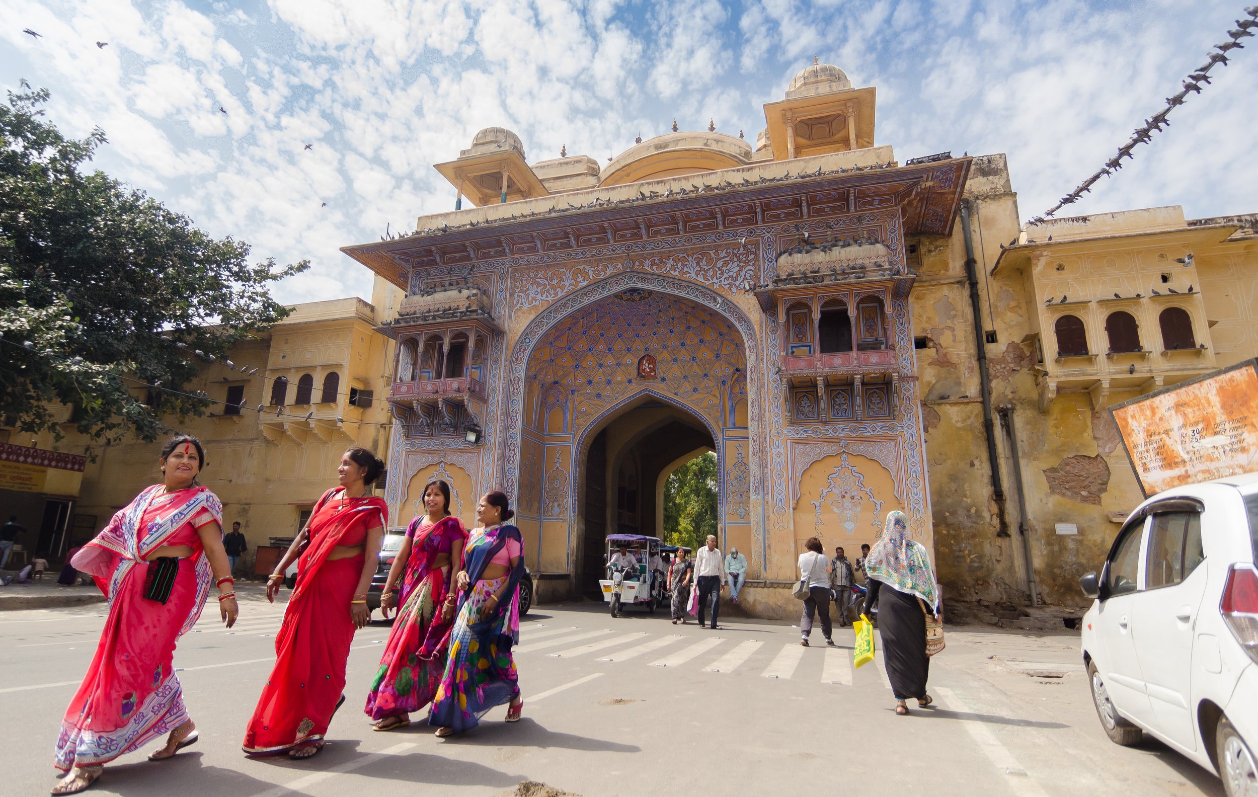 Women walking near Ganesh Pol Gate, Amer Fort, Jaipur