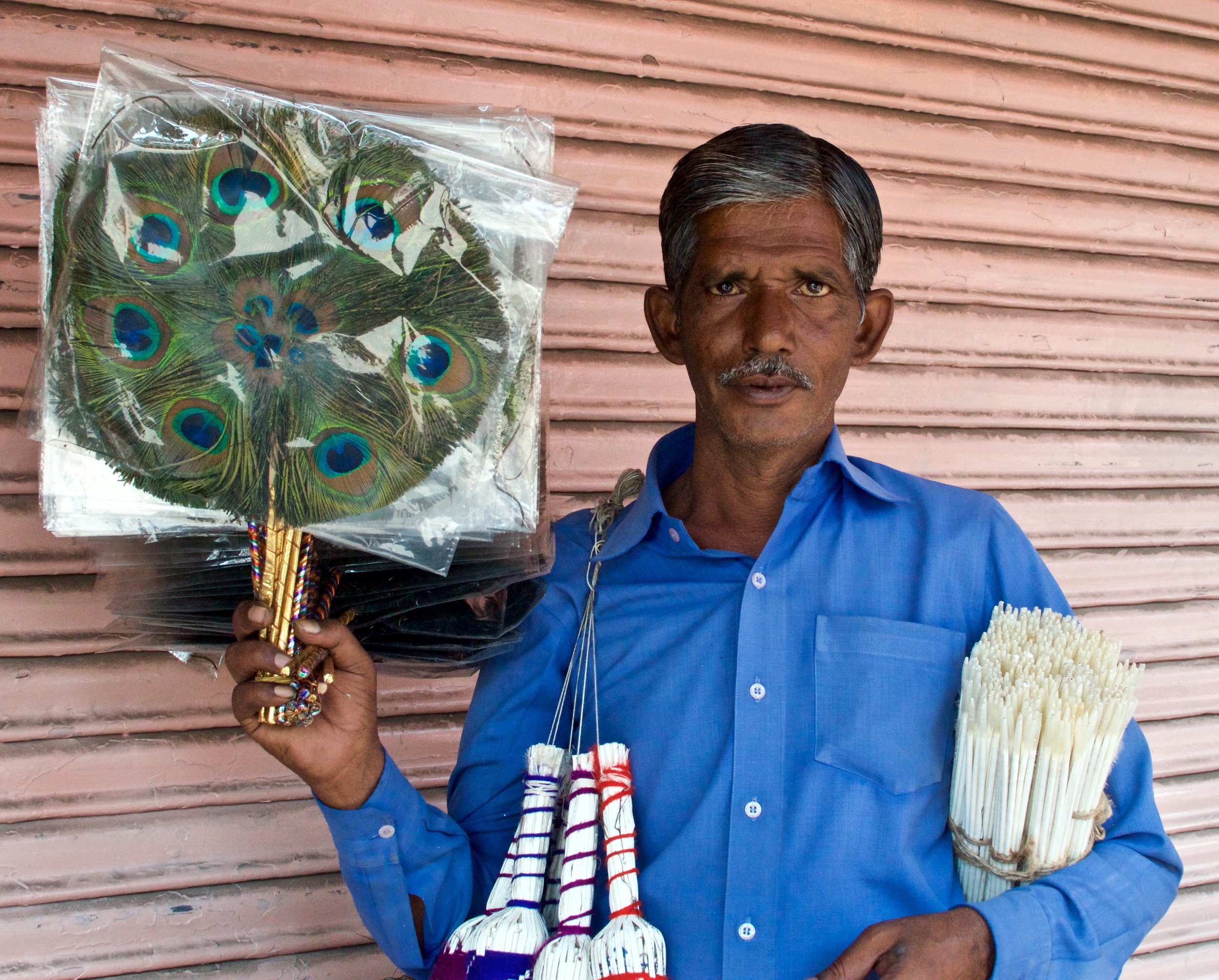 Peacock Man in Jaipur