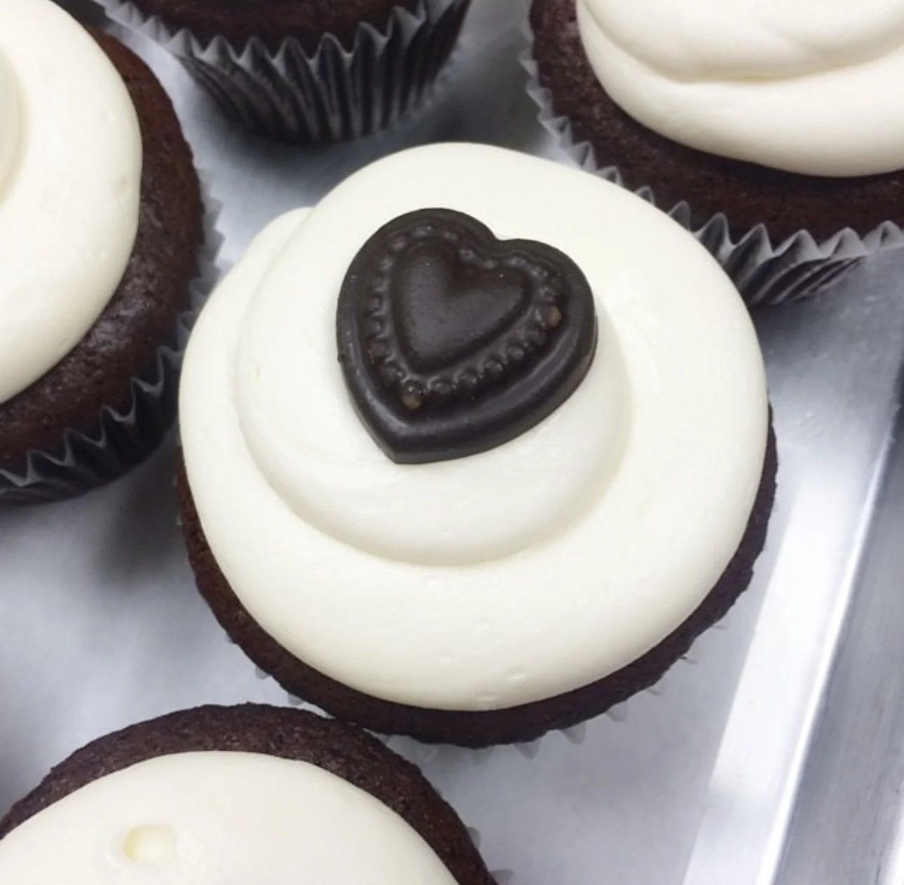 Red Velvet Cupcakes with Homemade Guittard Chocolates