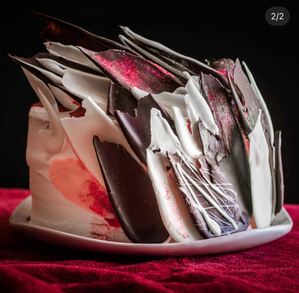 Brushstroke Strawberry Cake