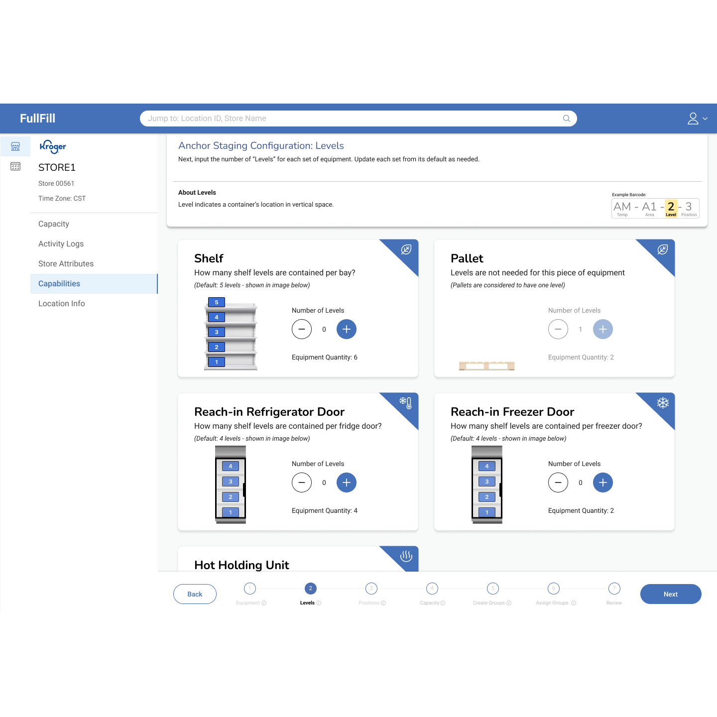 Step 2: Define Levels