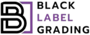 Text-based logo with black and purple colors, with some blue elements.