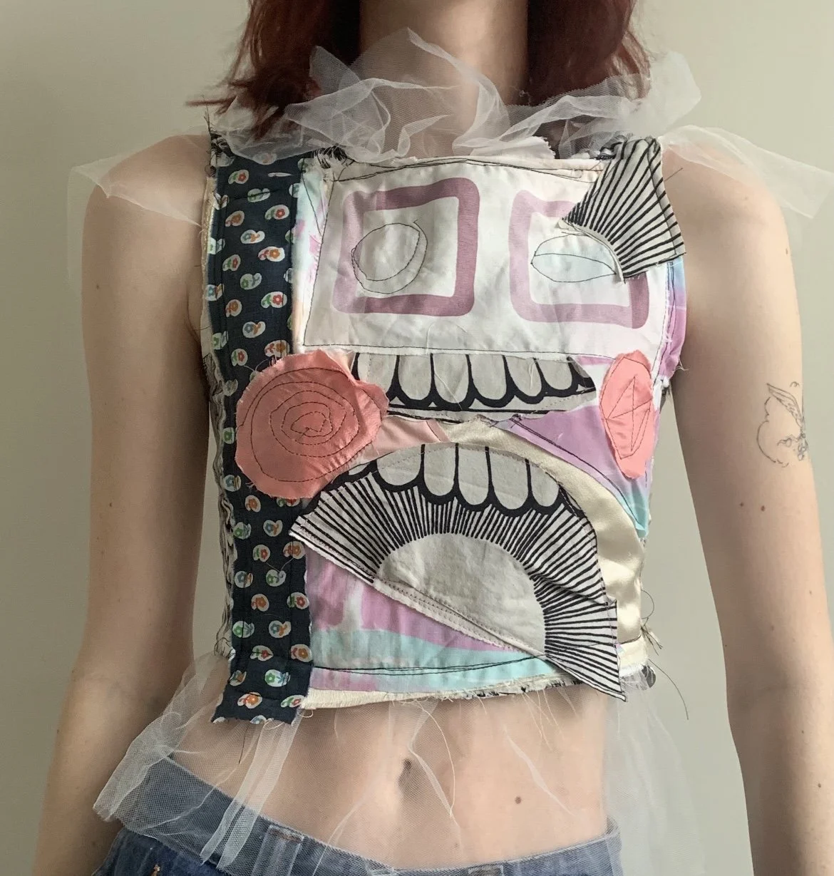 First experimentation with a sewing machine