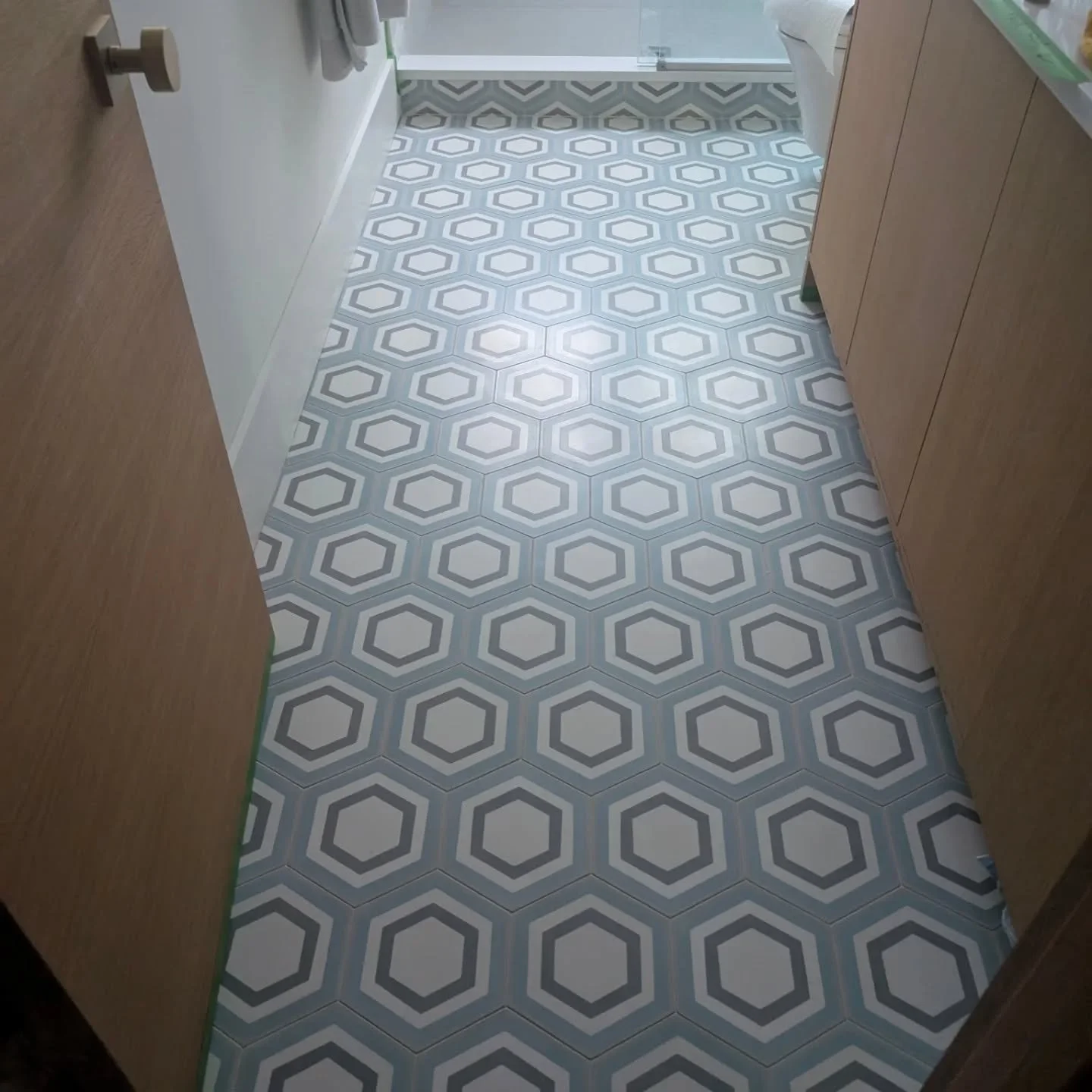 After/before cement tile restoration. This was a massive improvement, the clients could not have been happier.