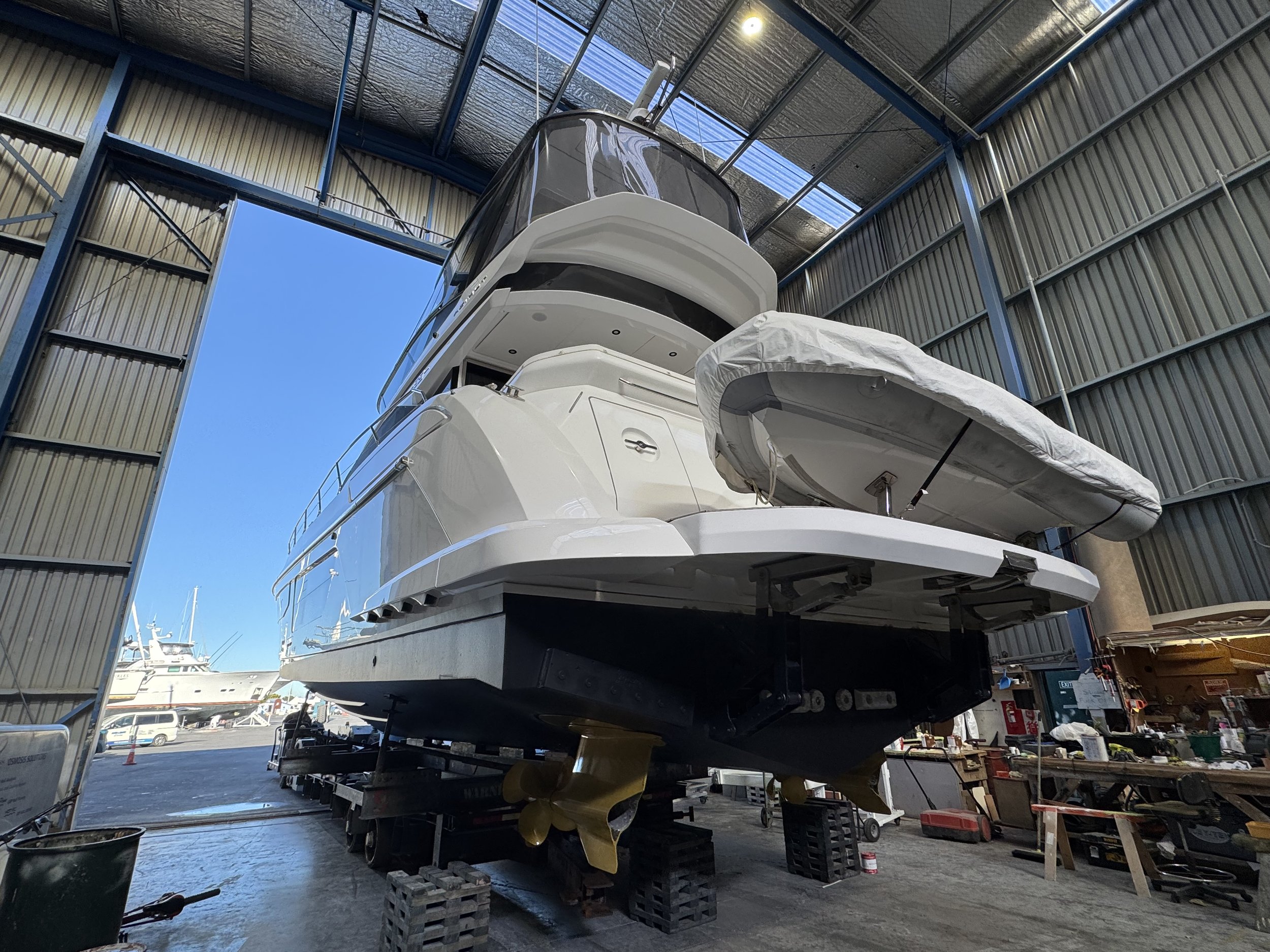 A motorlaunch with a new antifoul and prosper