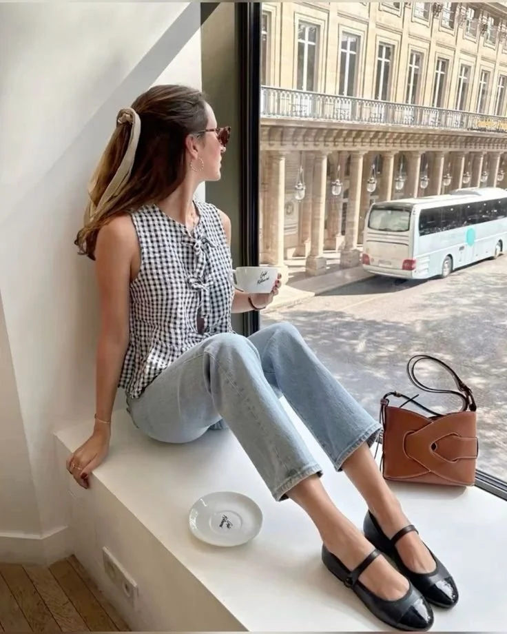 Comfortcana Blusa Casual Feminina com Listras, Sem Manga e Amarração Frontal.jpg