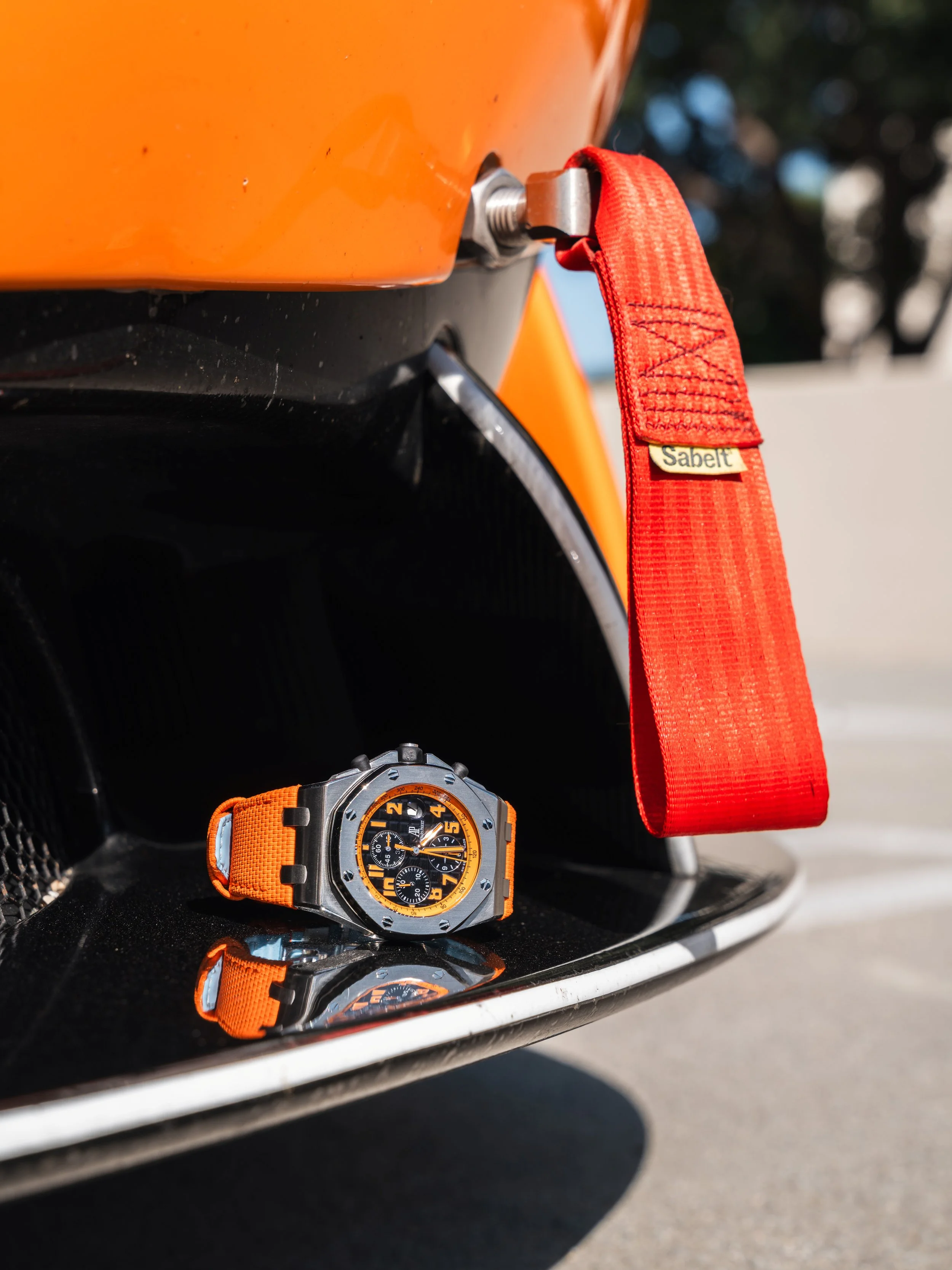 Audemars Piguet with a vivid orange strap