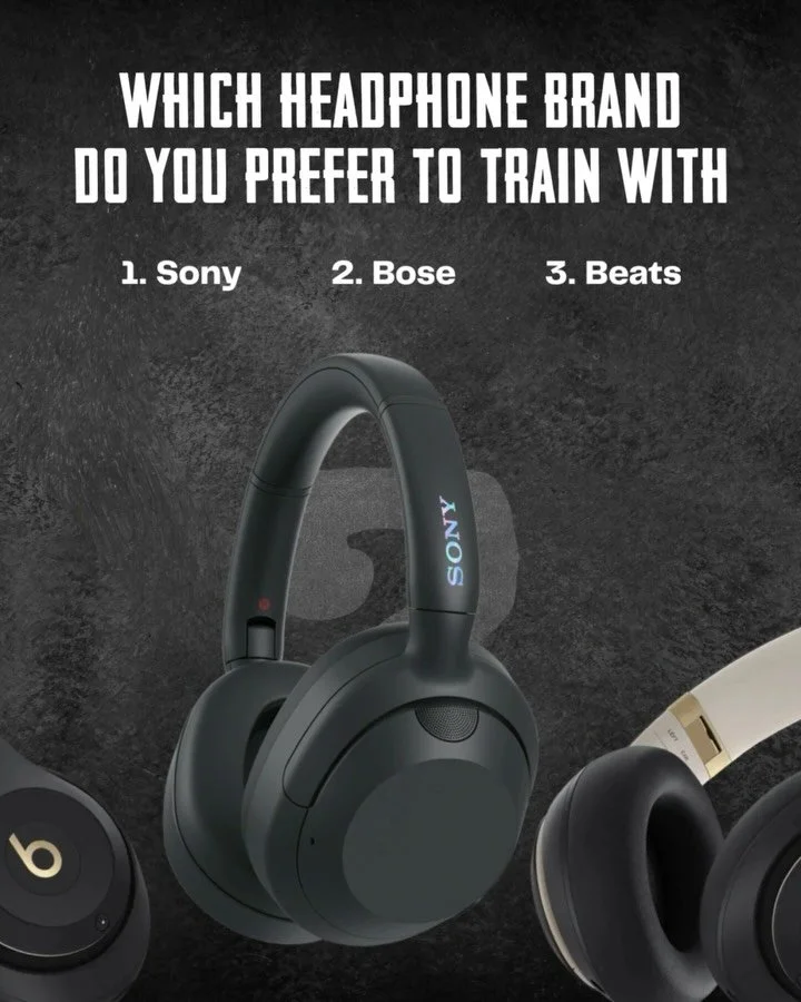 Tell us which headphone brand you love most at the gym 🎧
1️⃣ Beats
2️⃣ Sony
3️⃣ Bose
Comment your pick below!
Stay tuned, a fun competition and prizes are coming soon 🎁
#GymCompetition #Vote #Beats #Sony #Boss #headphone #GymVibes #FitnessCommuni