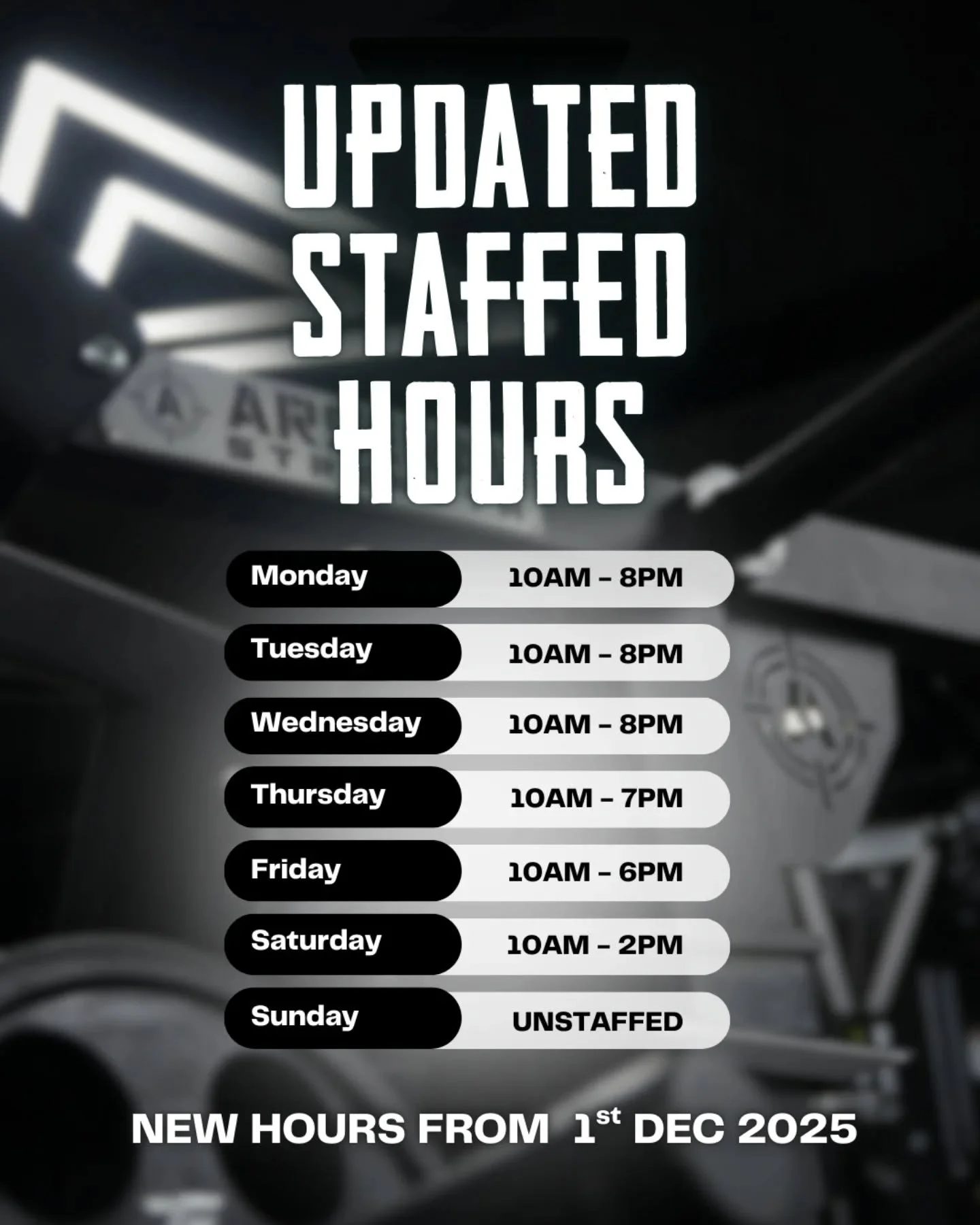 We&rsquo;ve updated our hours &mdash; but don&rsquo;t worry, our team is still here for you 💪😄&rdquo;