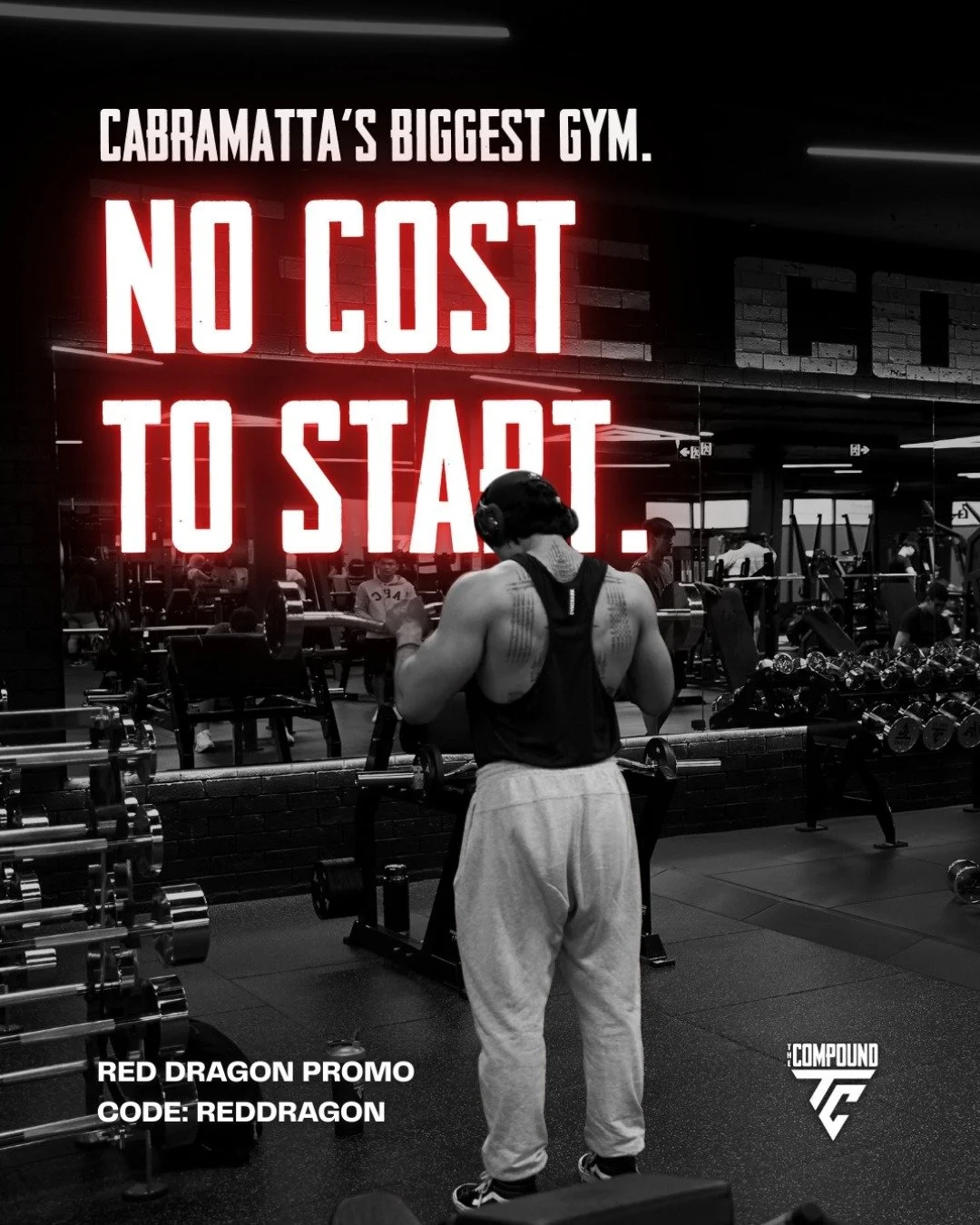 Cabramatta&rsquo;s biggest gym. No cost to start.

Big space. Serious equipment.
No shortcuts.

Right now, you can start with no upfront cost.

Limited spots available.
Enter code: REDDRAGON

Secure your spot via our website.
Tap &lsquo;Sign Up&rsquo