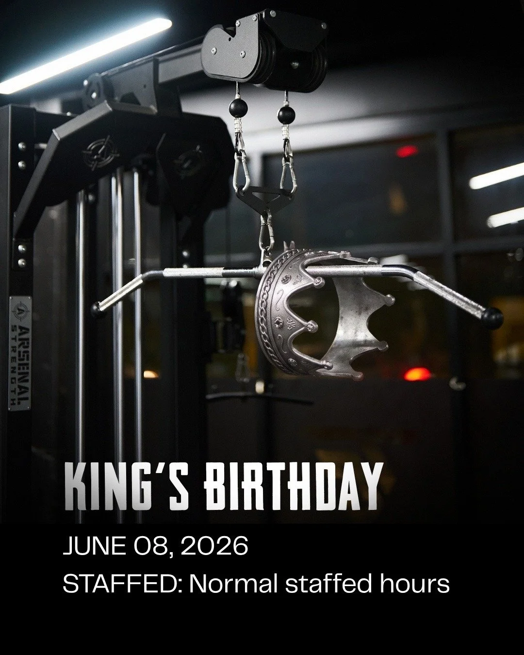 Enjoy the long weekend and get your session in 💪
We will be staffed this King&rsquo;s Birthday.

#KingsBirthday #TheCompound #GymLife #CabramattaGym #FitnessCommunity