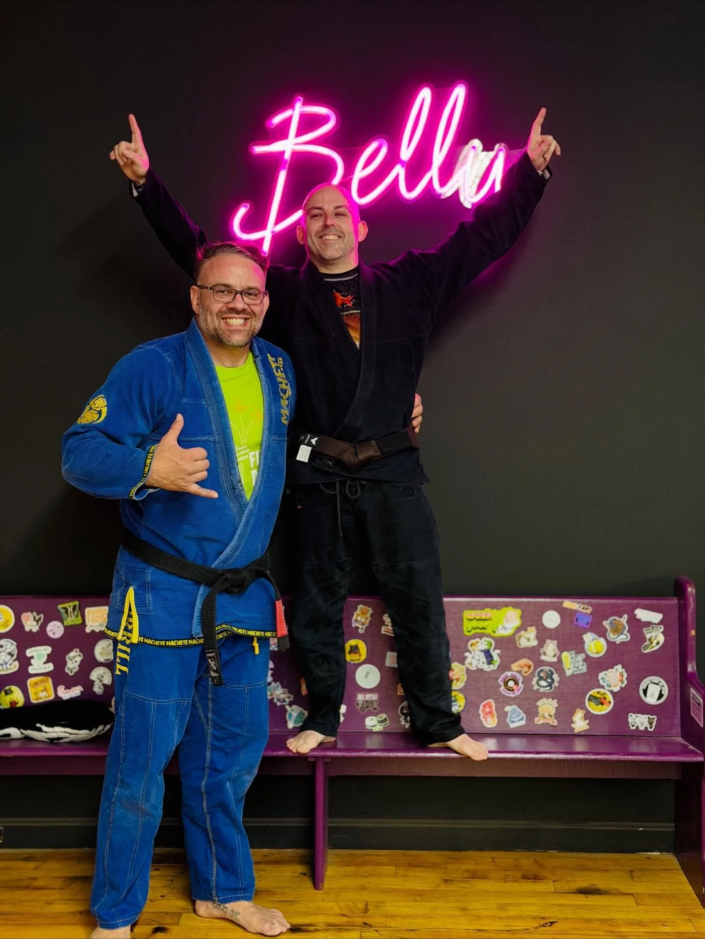 Huge congrats to Jon on his brown belt! 
.
.
.
.
#pajamastrangletime #deathkittydojo #brownbelt