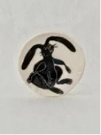 SMALL PLATE - FRISKY RABBIT- 4" DIA