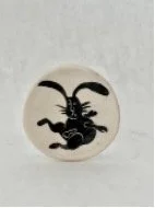 SMALL PLATE - FRISKY RABBIT- 2.5" DIA