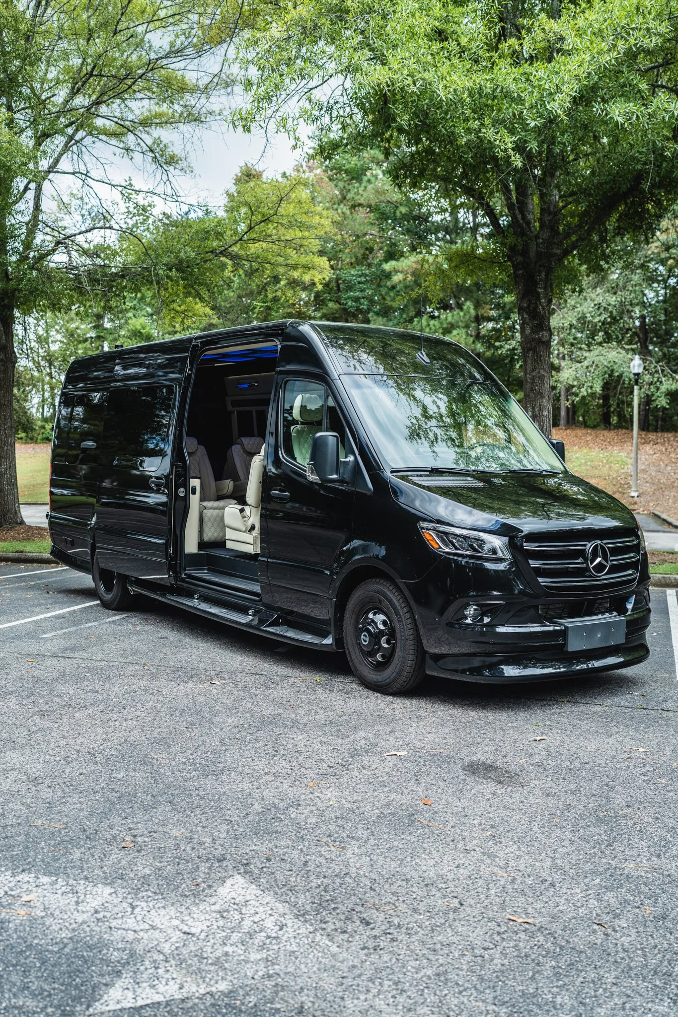 Luxury Sprinter van leather interior